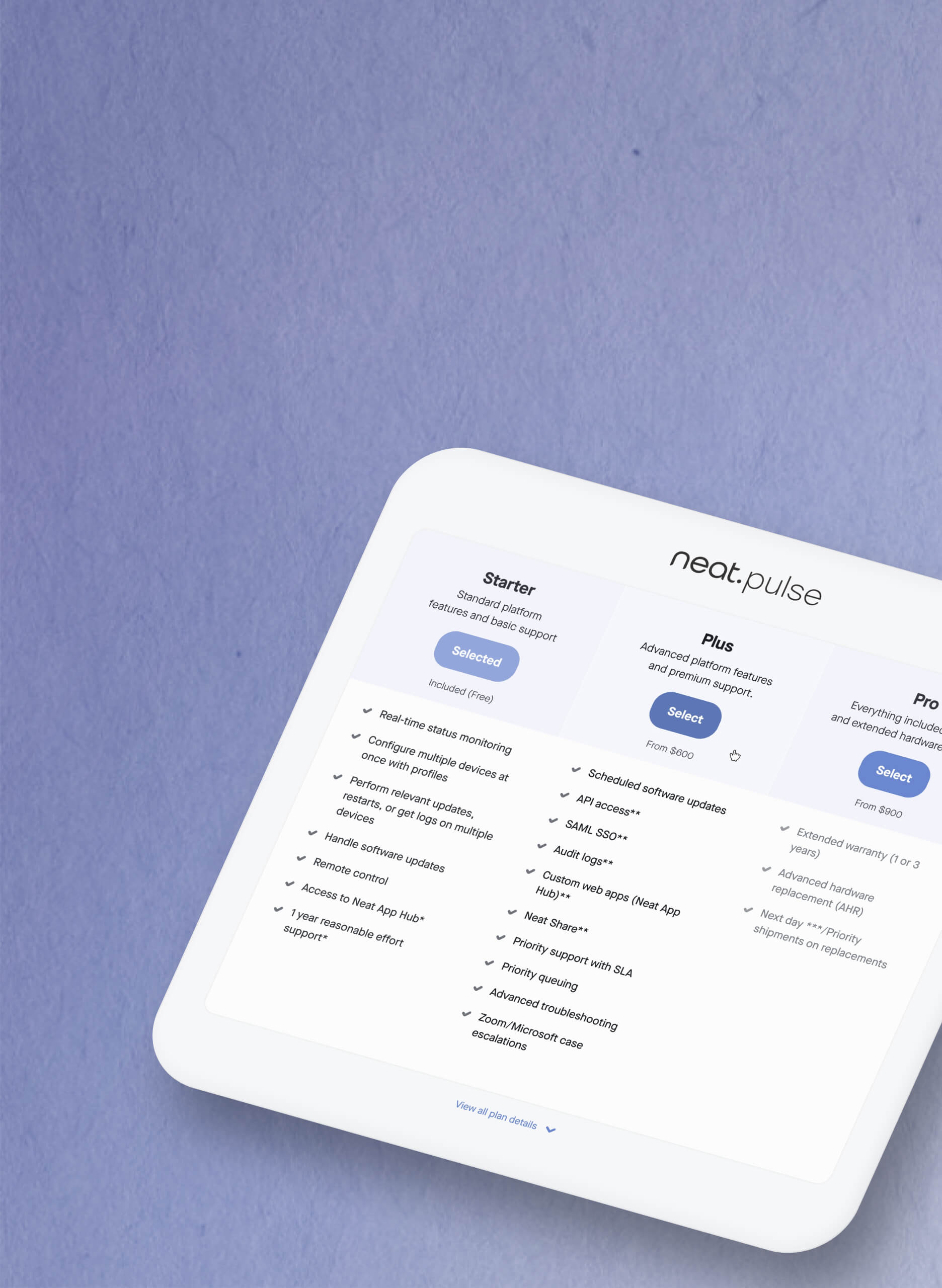 Subscription Tier Selection